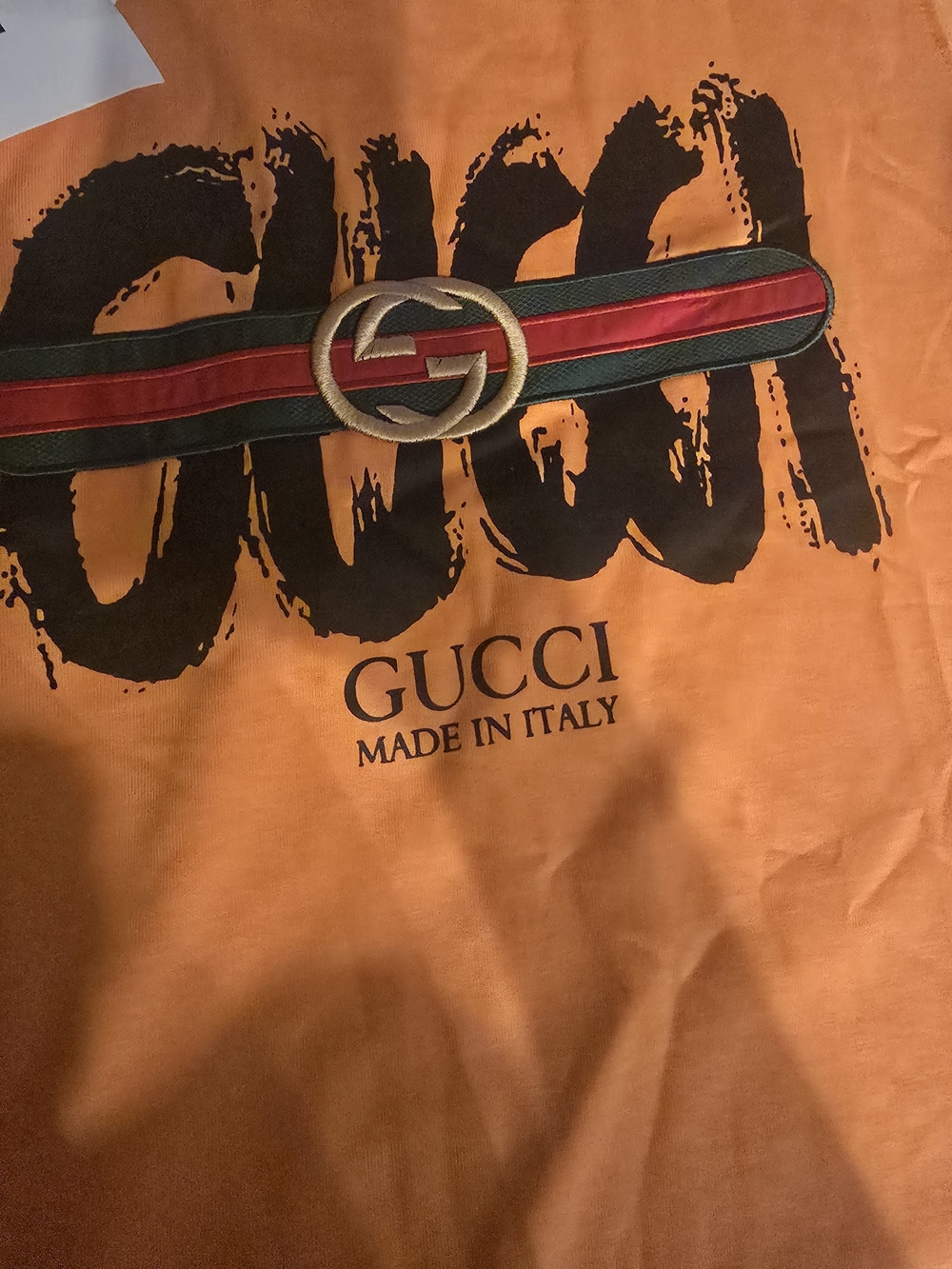 Gucci Orange Logo Graphic Unisex T-Shirt - Picture 7 of 9